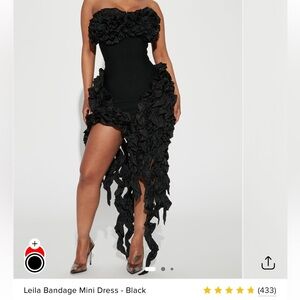 Black Bandage Mini Dress FASHION NOVA